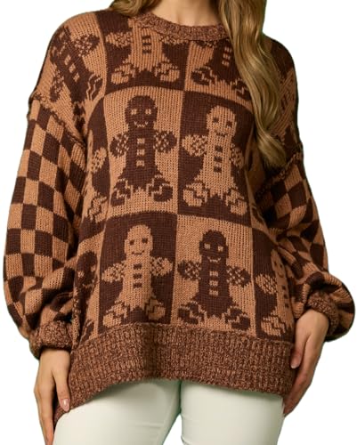 Yiulangde Women Ugly Christmas Oversized Sweater...
