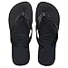 Havaianas Unisex Top Flip Flops, Black, 4-5 US Women