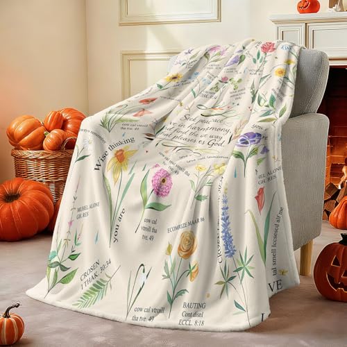 Image of Christian /Inspirational /Religious /Spiritual /Birthday Gifts for Women /Adults, First Holy Communion Gifts for Girls, Soft Throw Blankets for Women 40 inchx 50 inch