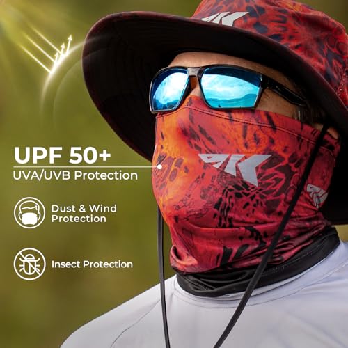 Image of KastKing Sol Armis Neck Gaiter - UPF 50 Face Mask - UV Sun Protection Mask for Men & Women, Fishing, Hiking