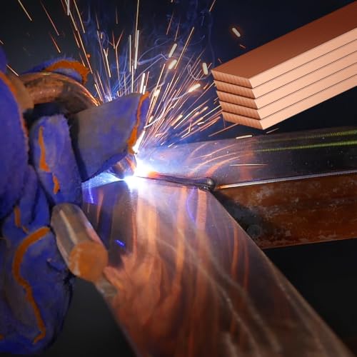 Image of Tandefio Brazing Rods AWS BCuP-1 40 Sticks, Copper Solder Flat Welding Rods 0.050 inchx1 /8 inchx10 inch for Air Conditioning, Refrigerator, Cold Storage & HVAC Units, Phos Copper Brazing Alloys