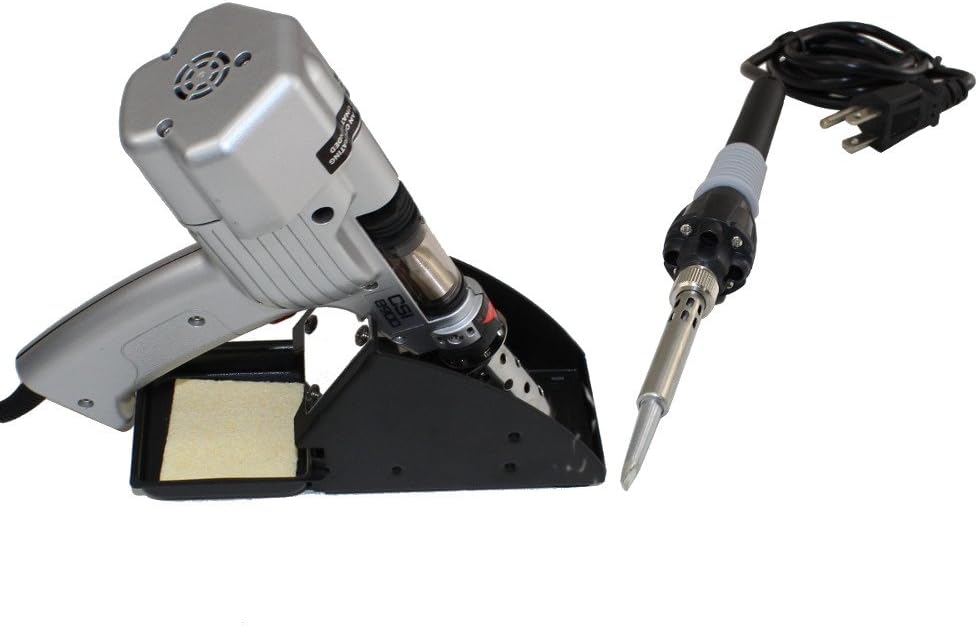 Solder Suction Gun and Lighted Soldering Iron Combo