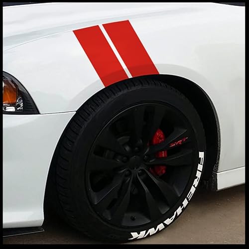 Miniatura 1 de Sticker Connection - Calcomanía de tiras de carreras para guardabarros, de vinilo, universal para automóvil, camión