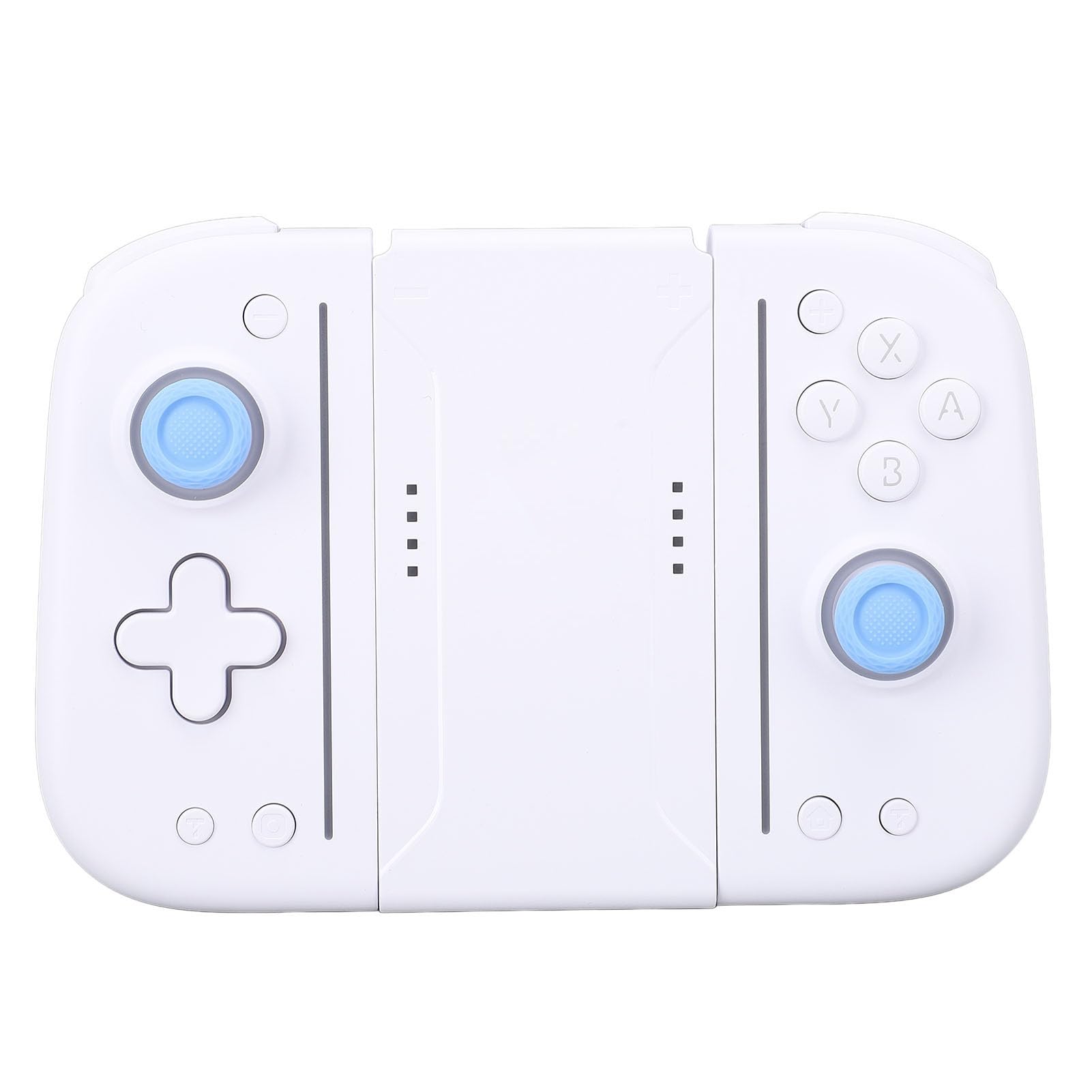 KUIDAMOS Consola de Juegos Inalámbrica con Vibración Ajustable, Controlador de Botón RGB de Programación Macro para Juegos Competitivos (Blanco Azul)