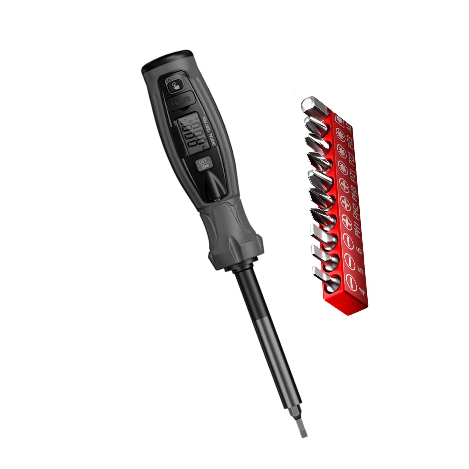 Ljhnba Black Advanced 11 Function Screwdriver Pen Featuring Live Circuit Identification And Response Display For Experts Potential Alert Screwdriver Set