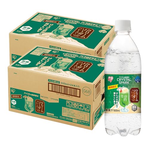 CRYSTAL SPARK(NX^Xp[N) Y_ 500ml ×48{ N[\[_  Y_ ACXI[} ybg{g P[X 500~bg {g 