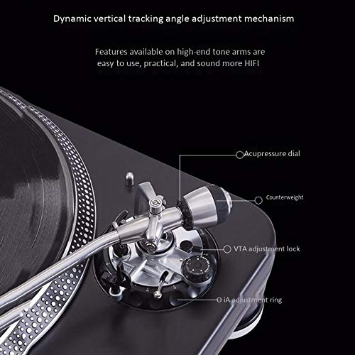 T80 Vinyl Record Player, Scratch Dj Disc Player,Supports 3 Speeds Of 33/45/7 8,Two-Button Start-Stop Button,S-Shaped Tone Arm, Direct Drive, Low Distortion #TOP5