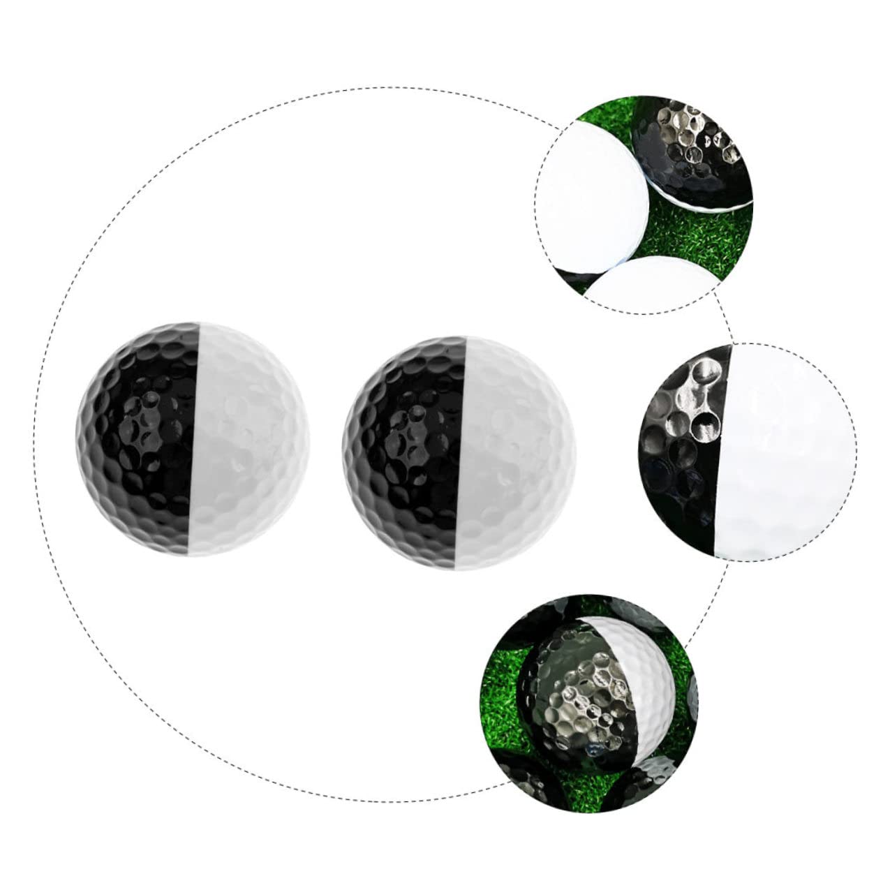 balacoo 3sets Golfing Training Balls Soft Balls Easy Distance Control Accessories for Putting Game Training 2pcs*3
