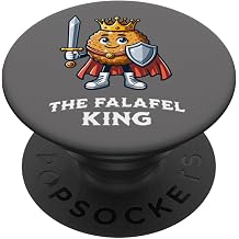 Falafel King Funny Mediterranean Food Falafel Quote PopSockets Adhesive PopGrip