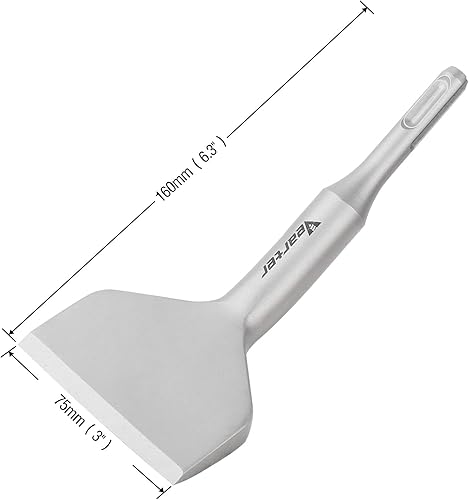 Miniatura 7 de SDS Plus - Broca de cincel, 3 pulgadas, 15 con manivela en ángulo para taladro de martillo, raspador de suelo de material 40Crmo para eliminación de
