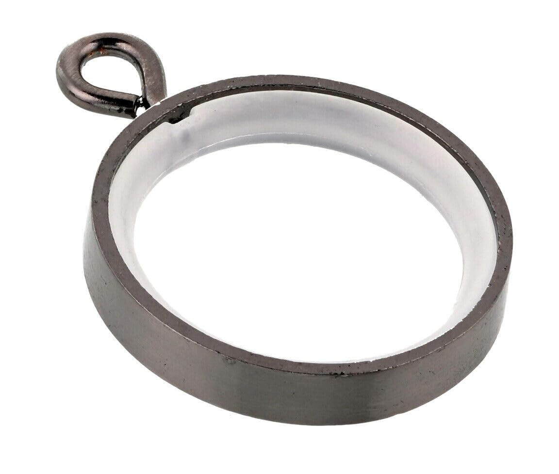 Lister Cartwright Black Nickel (Premium Rings With Insert) 19 Mm Curtain Rings Black Nickel(Premium Rings With Insert(10X Curtain Rings))