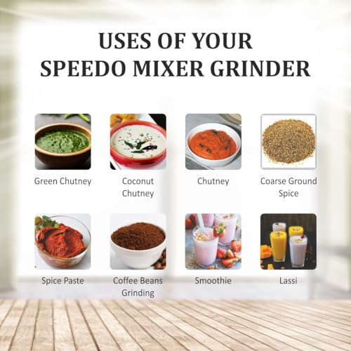 Image of Baltra Speedo Mixer Grinder for Kitchen - 2 Jars 400 Watt - Mixie with Mini Jar for Chutney | Adjustable Speed Control | 2 Stainless Steel Jar | Overload Protection | ISI Marked - 2 Years Warranty