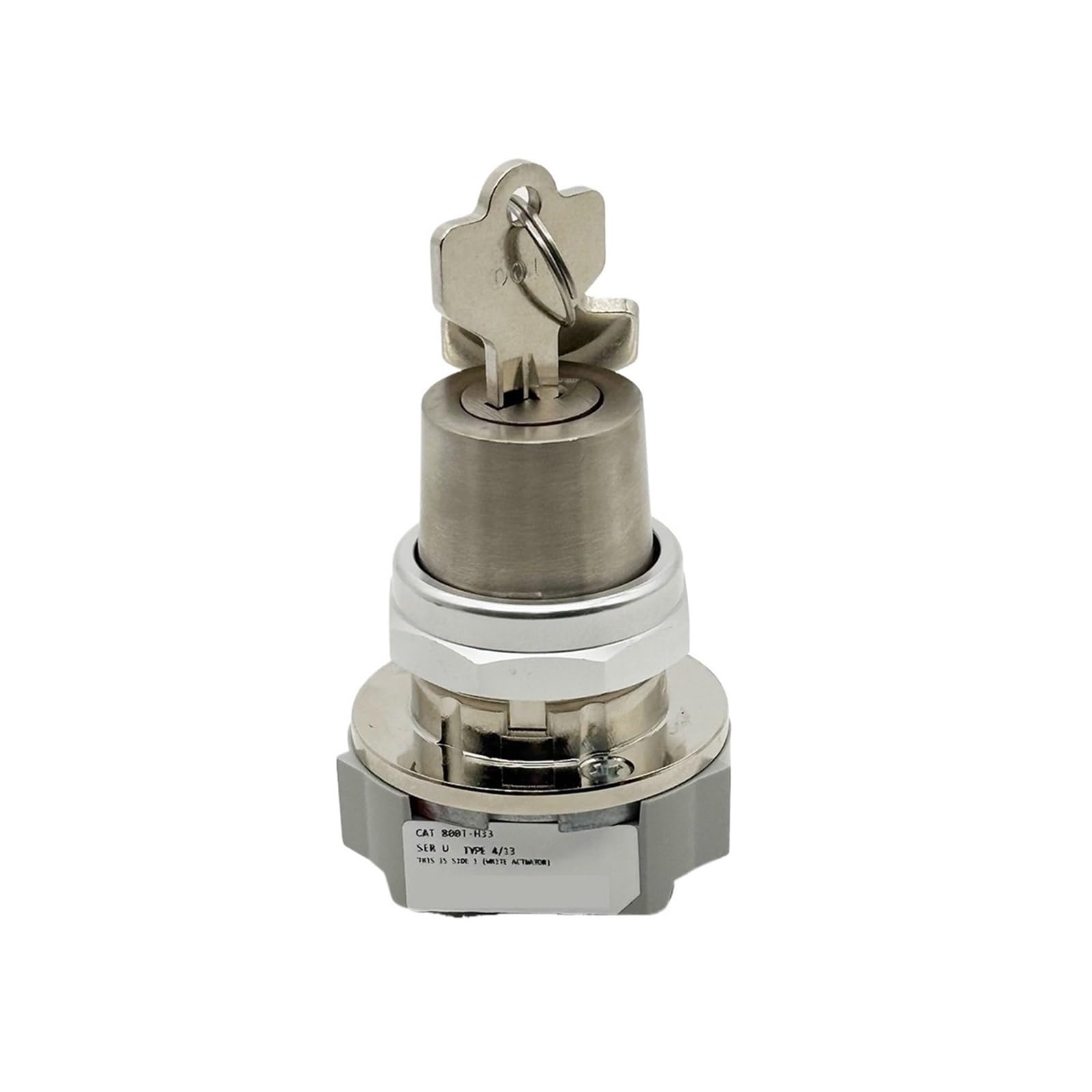 Interruptor selector de Llave de 30 mm 800T-H33 2 Posiciones, autoblocante, Llave extraíble en ambas Posiciones