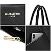 David Jones - Sac à Main Cabas Fourre-Tout Femme Grande Taille XL - Sac Porté Epaule Cours Lycée Travail Business Format A4 - Sac Simili Cuir Shopper Anse Longue Sacoche Ordinateur - Noir #4
