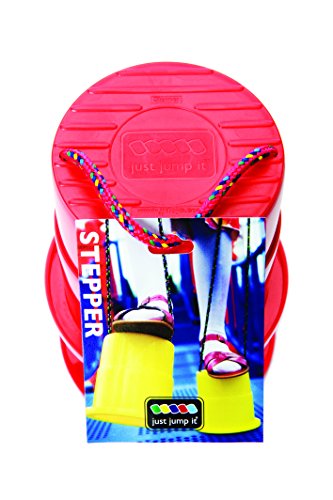Just Jump It Set of 2 EZ Steppers - Active Indoor and Outdoor Activities for Kids - Can Stepper Toys - Red
