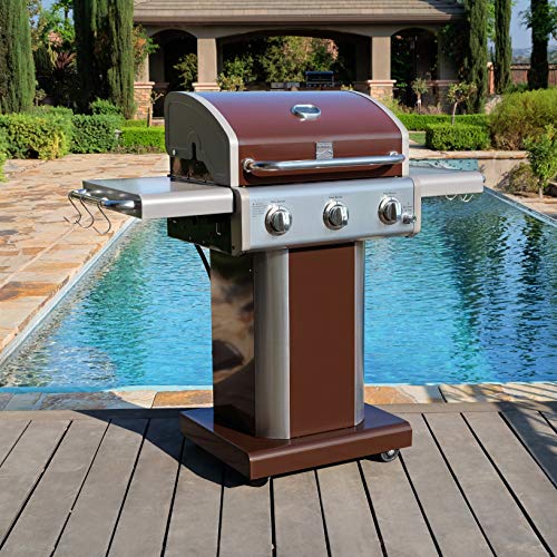 image for Kenmore 3-Burner Outdoor BBQ Grill | Liquid Propane Barbecue Gas Grill