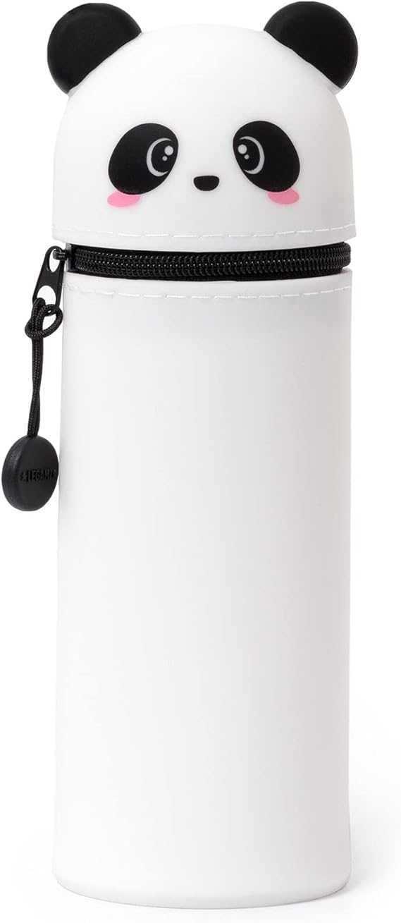 Legami 2 in 1 Pencil Case in Soft Silicone, Kawaii, 6.3x18.5 cm