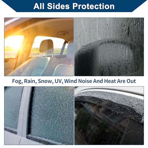 Hihaha Seitenfensterabweiser für Lexus NX250 NX350 NX350h NX450h+ 2022-2024 Seitliche Fensterlüftungsschirme Regenschutz Sonnenschirme Windabweiser Fensterschattierungen