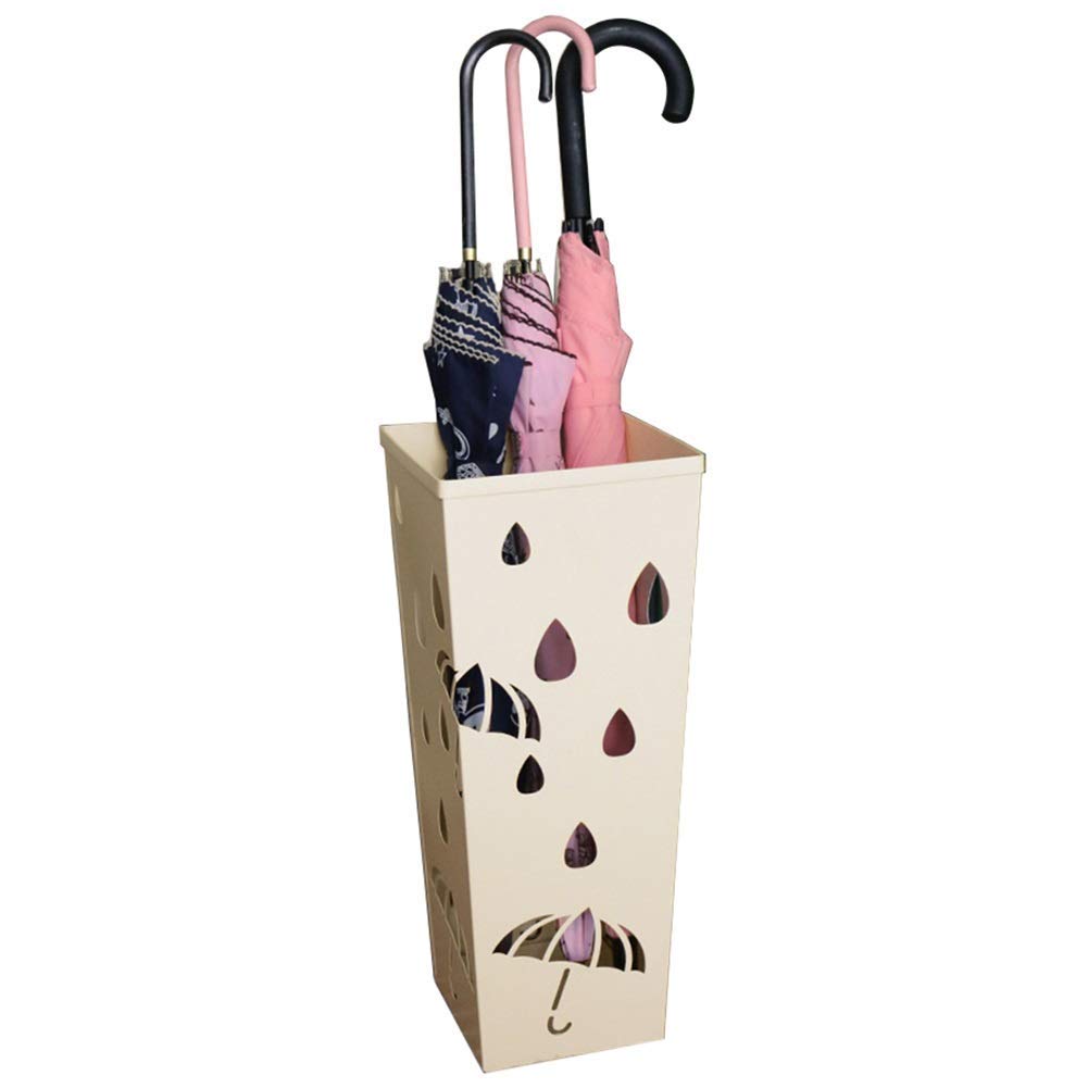 GHHVFEC Square Metal Umbrella Stand with Drain Tray for Entryway Home Office