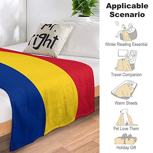 Couverture drapeau de la Roumanie en flanelle douce pour canapé et lit de 76x101 cm - 6