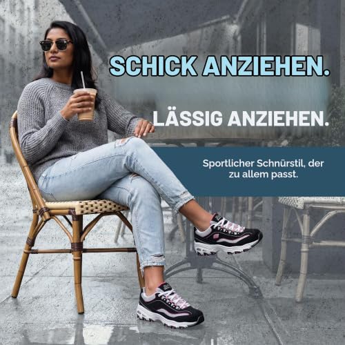 Skechers D'Lites Me Time Damen Sneakers, Schwarz - Black (Bkwp) - Größe: 36 EU XW – Ansicht 6