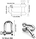 Schäkel D-Form, Schäkel,12 Stück M4 D Schäkel, 304 Edelstahl D-Ring-Schäkel, Schäkel Edelstahl, D Ring Schäkel Gerade, sperren Schäkel, D Schäkel Edelstahl, für Takelage Kordeln Befestigungen