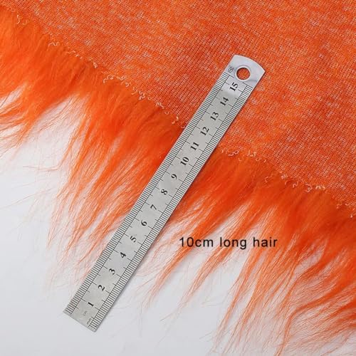 Tela de piel artificial azul de pelo largo de 12cm para costura de disfraces 4