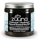 Pure Fruitwood + Hardwood Natural Smoked Sea Salt from ZUUNA® (Medium Grain) 5.5oz; 100% Natural, Gourmet Smoked Sea Salt