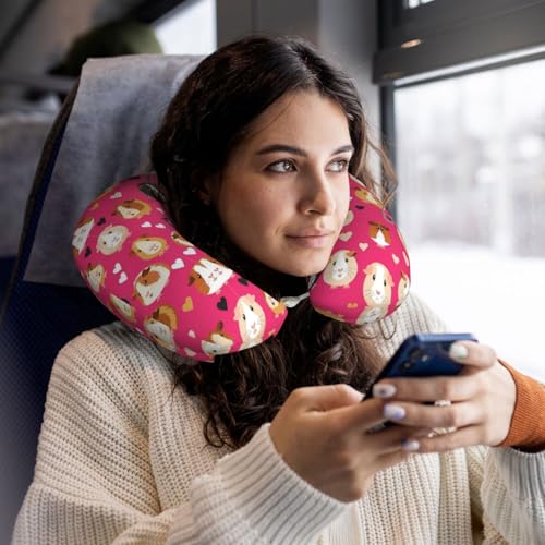 Almohada de espuma viscoelástica en forma de U para viaje miniatura 5