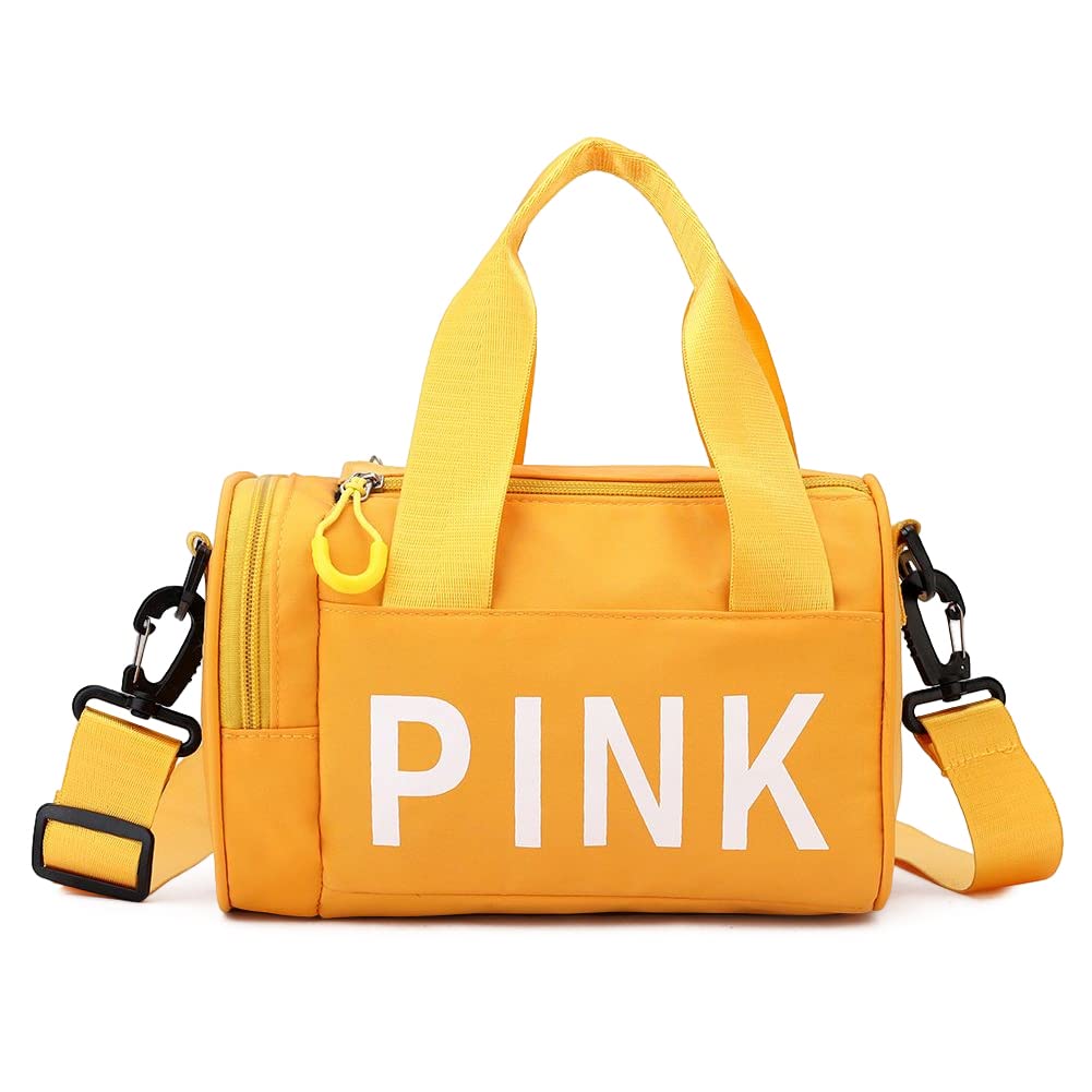 Orgonite Mini Crossbody Gym Bag for Women & Men, Cute Duffle Aesthetic Sports Handbag, Waterproof Gym Tote Portable Fitness Shoulder Bag for Sports & Travel (Yellow-1) — image 1