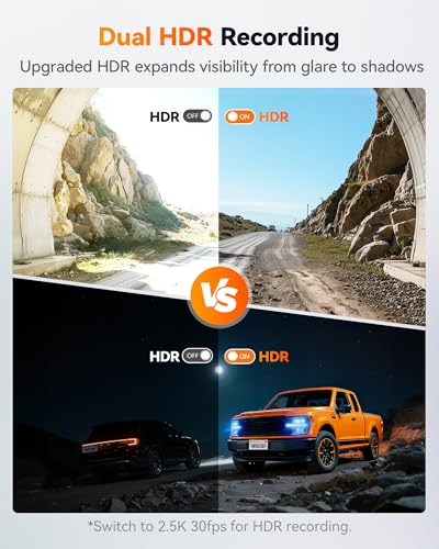 Image of WOLFBOX X3 PRO Dash Cam Front and Rear, Dual STARVIS 2 IMX675, 1440P 60FPS+1440P ADAS Car Camera, EIS Image Stabilization with Ultra-Fast 5.8GHz WiFi, Voice Control & 3 inch Touch Screen, 64GB Card & GPS