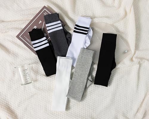 3 Pairs Over Knee-High Socks for Women, Thigh High Stocking Knee Warmer Socks for Daily and Cosplay4