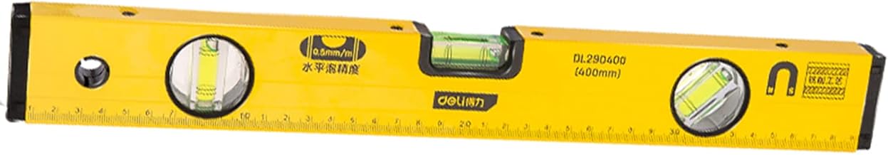SRXS Nivel De Espíritu, Horizontal/Vertical / 45 ° Balancer De Tres Burbujas, Aleación De Aluminio Fuerte A Prueba De Golpes Magnético(Size:150cm,Color:Amarillo)