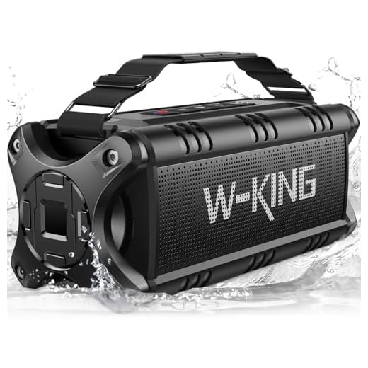 W-KING Bluetooth Speaker, 90W Max Portable Outdoor Speaker Loud, IPX6 Waterproof/50W Deep Bass Subwoofer/40H/EQ/Dual Pairing/TF/AUX, Large Boombox Speakers Bluetooth Wireless for Party/Beach/Jobside