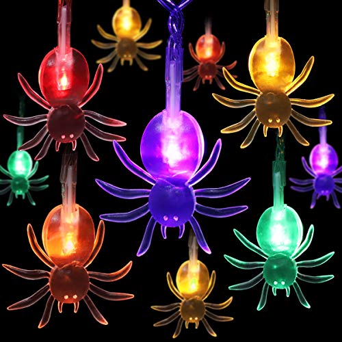 Spider Halloween LED String Lights – Battery Operated