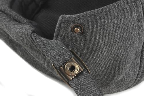 Image of Quanhaigou Men's Cotton Flat Ivy Gatsby Newsboy Driving Hat Adjustable Irish Cabbie Ivy Driving Hunting Cap