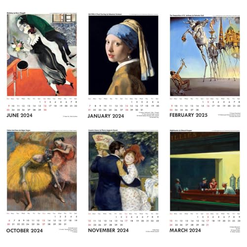 Image of Tallenge - Modern Masters - 2024 Wall Calendar - 12 x 17 Inches for Home & Office (Paper, Wall Calendar)