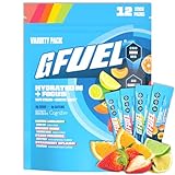 G Fuel Electrolytes Powder for Instant Hydration and Focus | Sugar Free Electrolytes Variety Pack of Lemon, Orange, Peach, Strawberry, Nootropic Drink Mixes to Sharpen Mental Focus, 12 Servings