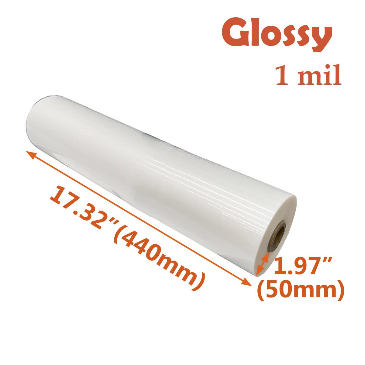 INTSUPERMAI Thermal Roll Laminating Film Hot Laminating Film for Paper and Photo Laminating BOPP Thermal Lamination Film 656ftx17.3in Glossy Type