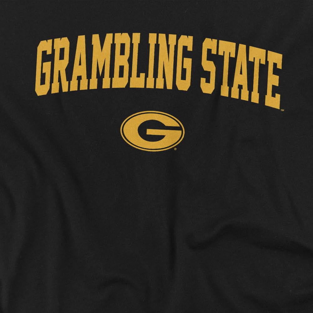 LOGOVISION Grambling State University One Color Arched Kids T Shirt (4) for Toddler Boys and Girls, Black