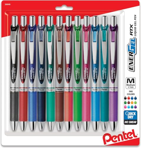 Pentel Energel XM BL77 lot de 12 stylos rétractables pour organiser vos notes