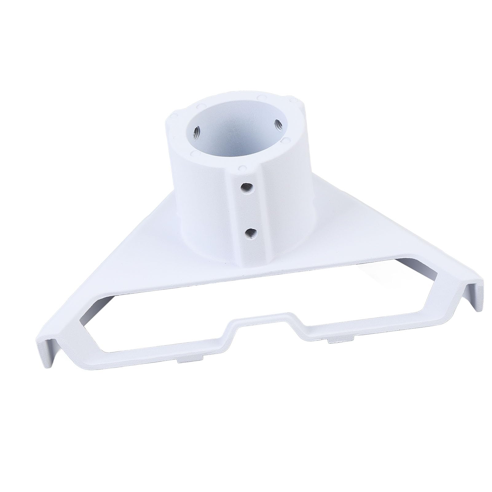 Generic Bezpieczne Mocowanie Adapter Rury Satelitarnej Ze Stopu Aluminium, Regulowany Kąt, Zapewniający Stabilne Podparcie i dużą nośność (WHITE)