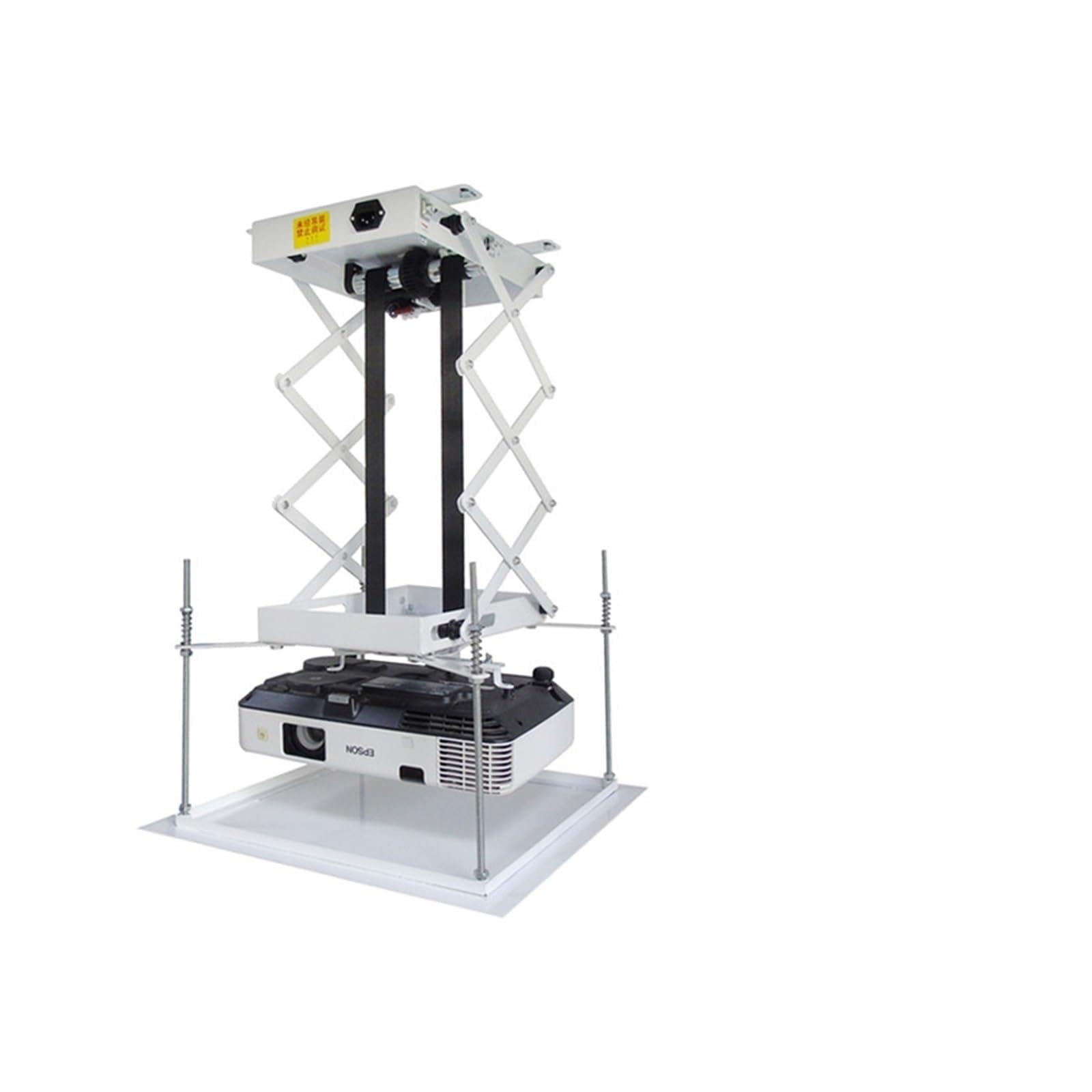 Supporto for proiettore da 70 cm, motorizzato, elettrico, a forbice, for montaggio a soffitto, in metallo, con telecomando wireless, 25 W per principianti uso fai da te(Type)