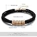 Gaosh Pulsers con Nombre Personalizado Acero Inoxidable Roségold/Gold Hombre Cuero Pulseras Mujer...