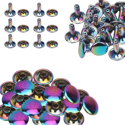Rivets en cuir arc-en-ciel 8 mm pour réparer et remplacer vos attaches de sac