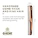 Kent 6T Fine Tooth and Wide Tooth Hair Comb, Handmade Styling Comb for Hair Care, Barber Combs, Beard Combs For Men, Styling Grooming for Men, Women and Kids