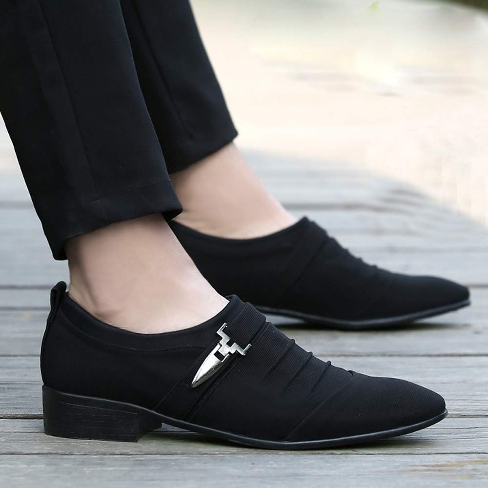 Zapatillas Vestir Hombre Zapatos Informales para Hombre, Zapatos Formales con Punta Estrecha, Zapatos de Lona, Zapatos de Negocios a la Zapatillas Vestir Hombre Zapatillas de Vestir Hombre