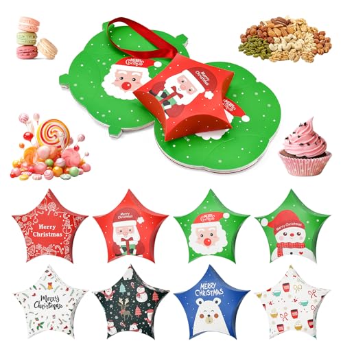 【Facile da riporre e montare】: Queste graziose scatole a cuscino sono disponibili in una confezione piatta e possono essere facilmente piegate nella forma perfetta per il tuo piccolo regalo semplicemente premendo sui lati preincisi. La scatola decorativa viene fornita con un nastro per appenderla facilmente.
