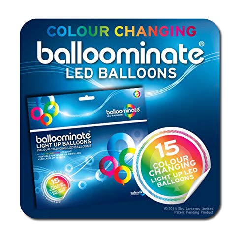 Globos Balloominate con luces LED de color cambiante - 15 unidades Perfecto para fiestas y celebraciones.