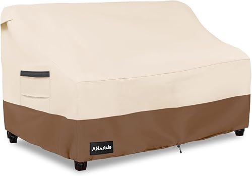 ANartcle Funda para sofá biplaza de patio de 2 plazas, 58 pulgadas de ancho x 33 pulgadas de profundidad x 31 pulgadas de alto, fundas para sofá de